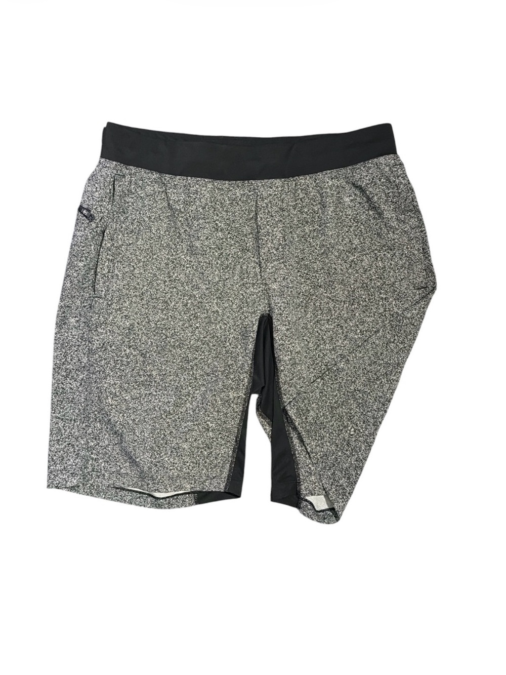 Lululemon Pace Breaker Shorts Salt Spackle Black 11” Inseam Linerless Size Large